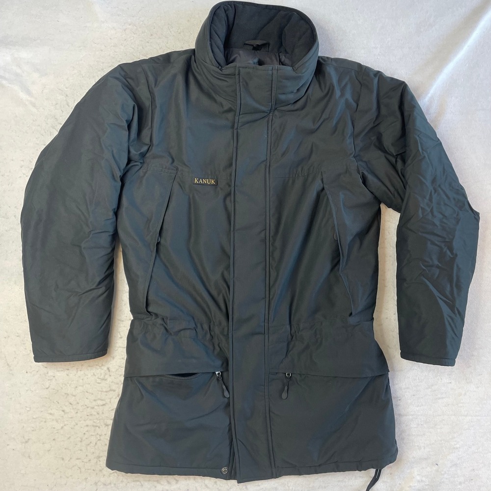 Kanuk Winter Parka Jacket Mens Size M Black Insulated Heavyweight Made in Canada